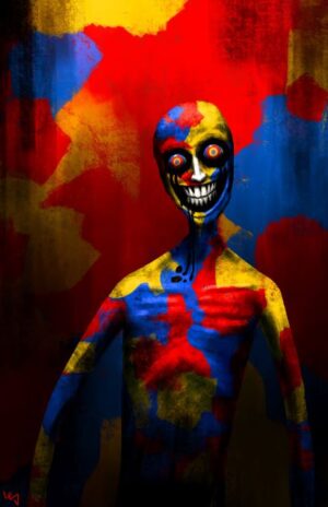 Poster: Primary Color Man Sees You