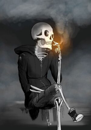 Poster: Smoking Skeleton